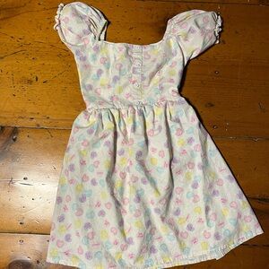 Cottagecore babydoll cream pastel cotton puff sleeve mini dolly dress